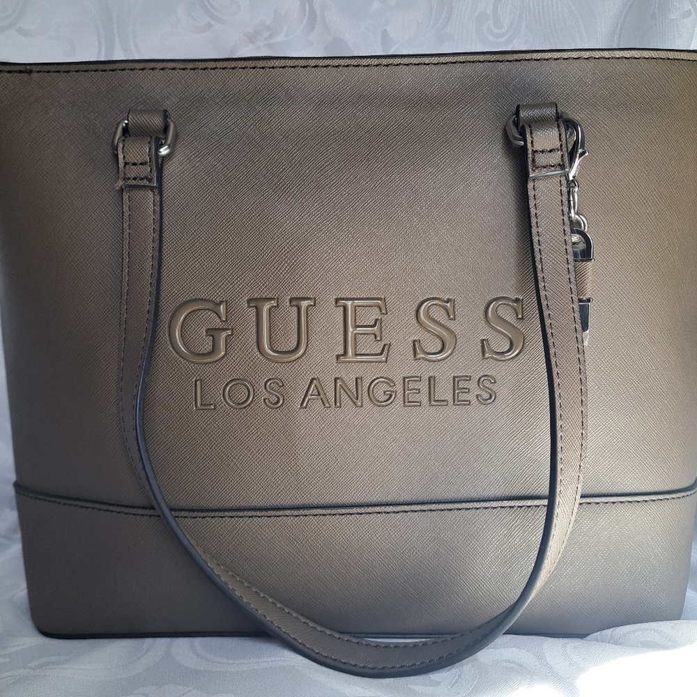 GUESS Los Angeles Brown Tote Bag